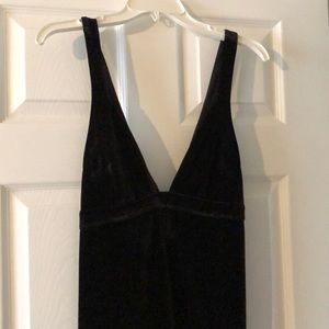 Express velvet party dress with deep V